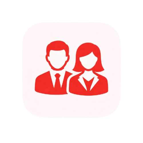 Expert facilitators icon showing professional team guidance in corporate activities